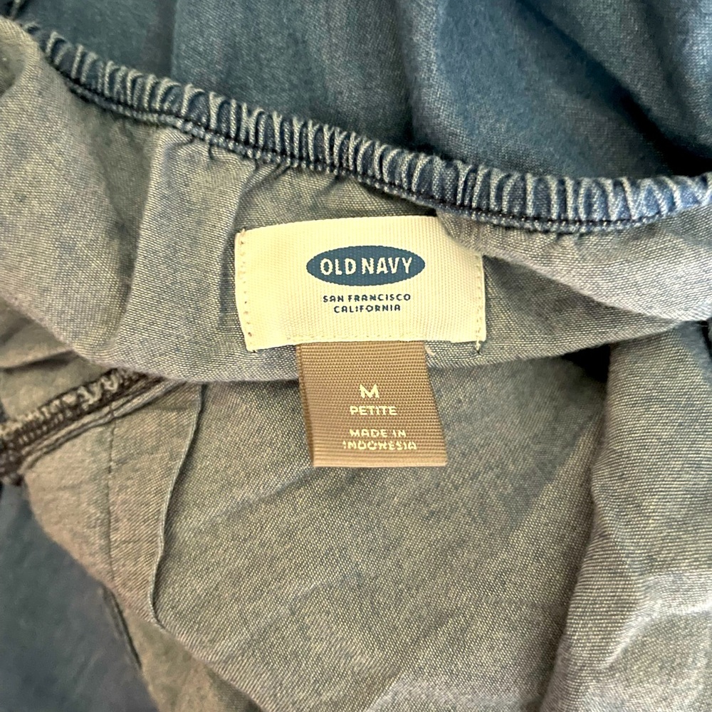 Old Navy Denim Blue Jumper with Tie and Buttons